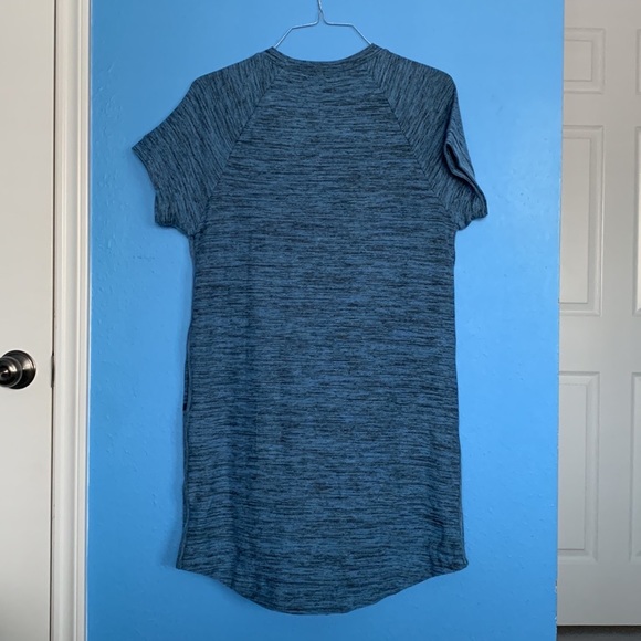 NEW MeUndies Blue Hacci Shift Short Sleeve Dress w/ Pockets Size Large - Picture 2 of 6